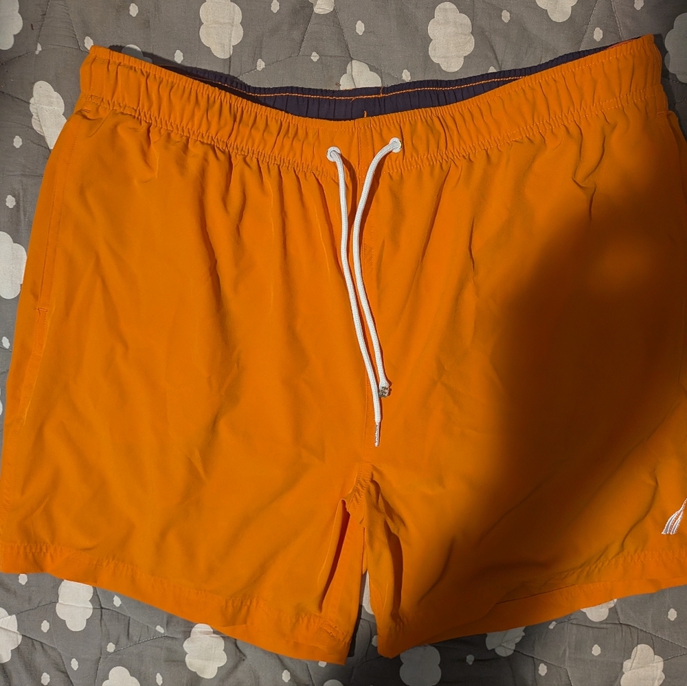 Nautica Bright Orange Men's Swim Trunks